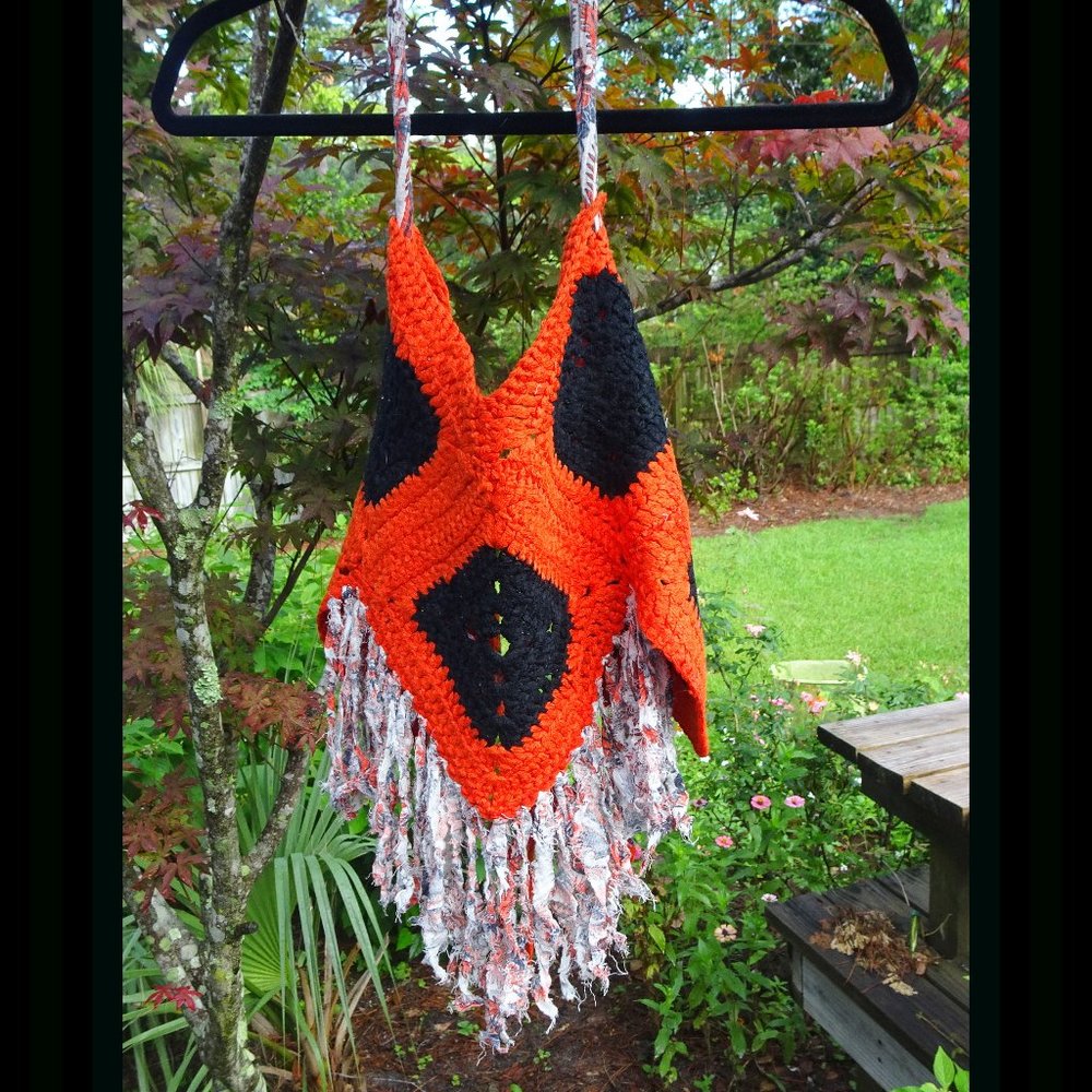 Handmade crocheted festival top